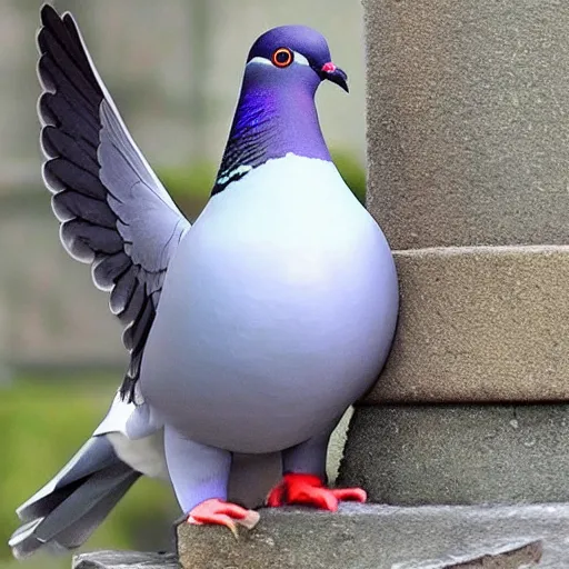 Prompt: A pigeon dressed as a european lord