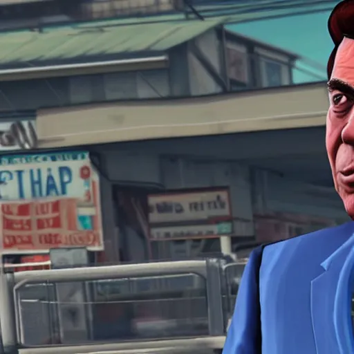 Prompt: screenshot of silvio santos in gta v