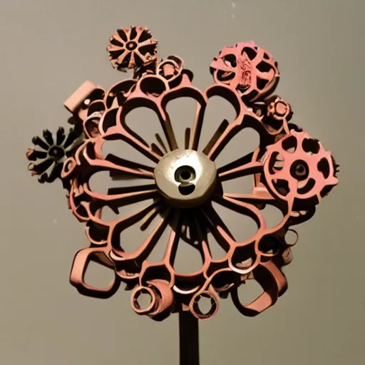 Prompt: mechanical flower