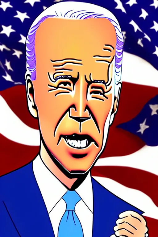 Image similar to joe biden lollipop, political cartoon, hyper realistic