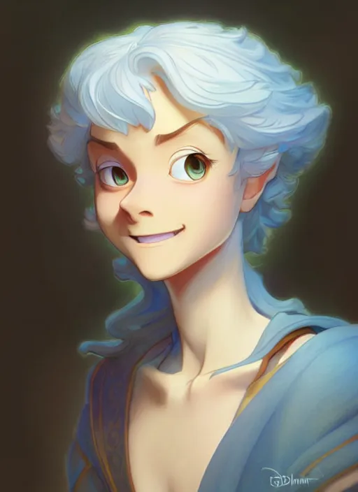 Image similar to cute merlin, natural lighting, path traced, highly detailed, high quality, digital painting, by don bluth and ross tran and studio ghibli and alphonse mucha, artgerm