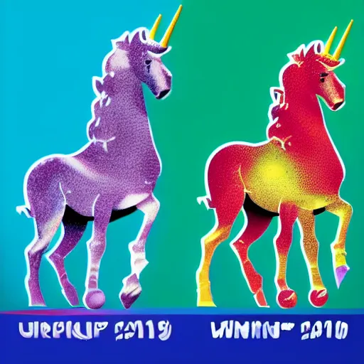 Image similar to Unicorns winning the FIFA World Cup