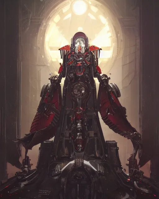 Prompt: adeptus mechanicus portrait, dark fantasy, warhammer 4 0 k, digital painting, by by artgerm and greg rutkowski and magali villeneuve