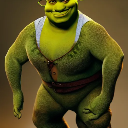 Image similar to dawyne johnson as shrek