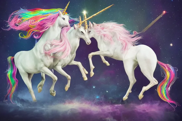 Prompt: extreme unicorn violence