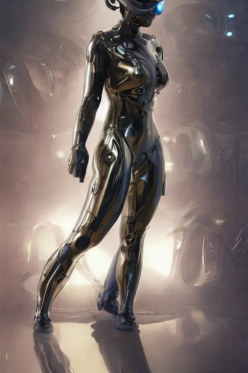 Image similar to a girl in a closed helmet in a shiny biopunk costume consisting of swollen muscles, tendons, metal joints, protruding pistons. masterpiece 4k digital illustration by Ruan Jia and Mandy Jurgens and Artgerm and william-adolphe bouguereau, award winning, Artstation, art nouveau aesthetic, black background, intricate details, realistic, Hyperdetailed, 8k resolution, intricate art nouveau