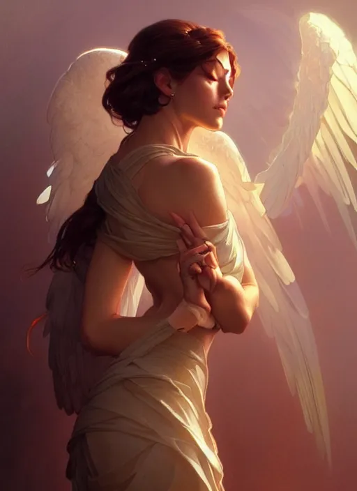 Image similar to ultra realistic illustration, handsome angel. intricate, elegant, highly detailed, digital painting, artstation, concept art, smooth, sharp focus, illustration, art by artgerm and greg rutkowski and alphonse mucha and wlop