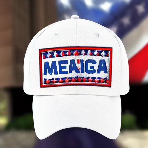 Image similar to doge wearing a make america great again cap, realistic, super detailed, wide shot, 8 k,