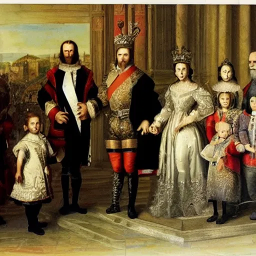 Prompt: king of france and his family in 2 0 2 2