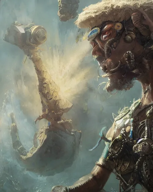 Image similar to incredible mister limpet, fantasy character portrait, ultra realistic, concept art, intricate details, highly detailed by greg rutkowski, gaston bussiere, craig mullins, simon bisley