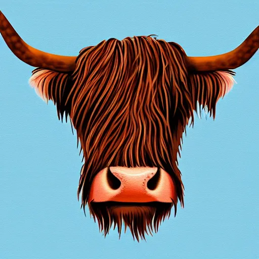 Image similar to Scottish Hairy Highland Cow Illustration