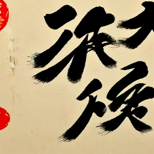 Image similar to a piece of chinese calligraphy