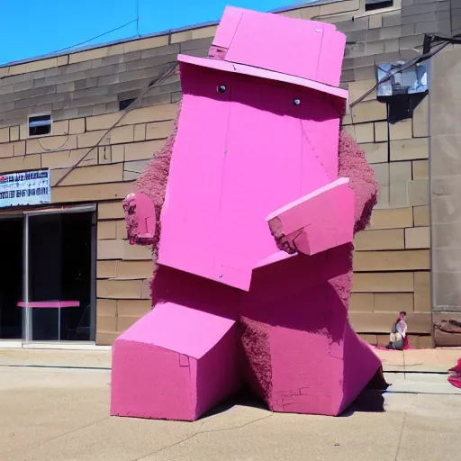 Image similar to deconstructivism pink gopher man! oh, it's gopher man!!