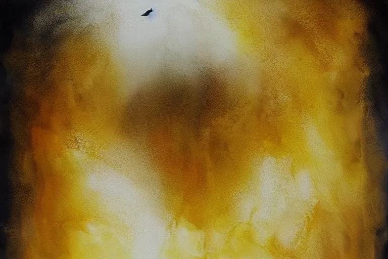 Image similar to beautiful serene runner, healing through motion, life, uplifting, minimalistic golden and ink airbrush painting on white background, pristine dream