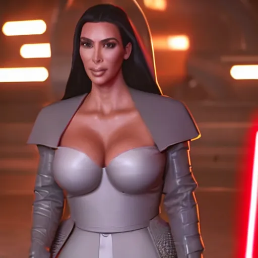 Image similar to kim kardashian in star wars as an evil sith, 8k resolution, full HD, cinematic lighting, award winning, anatomically correct