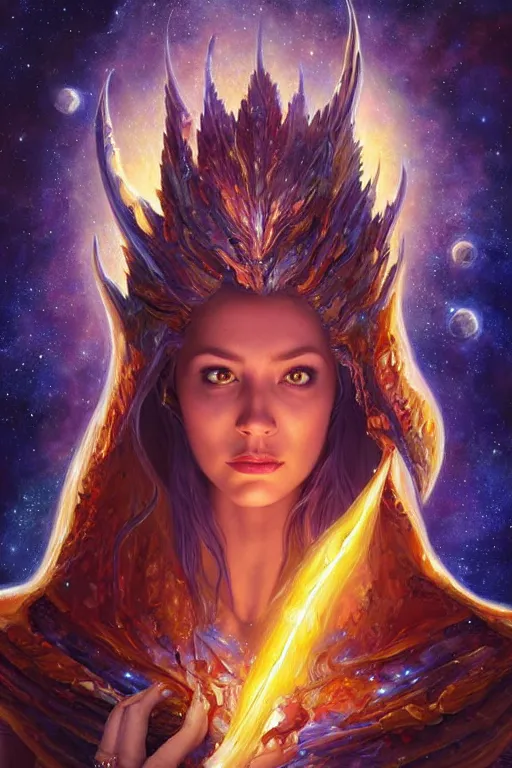 Image similar to beautiful oil painting with high detail of a wise Space ent(Crying Joyfully) made of stars and plasma, hybrid from dungeons and dragons and art direction by James Cameron ;by artgerm; wayne reynolds art station; cinematic quality character render; low angle; ultra high quality model; production quality cinema model