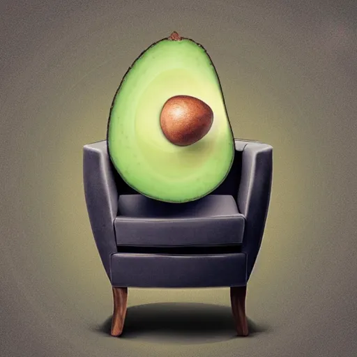 Prompt: mark zuckerberg as an avocado chair