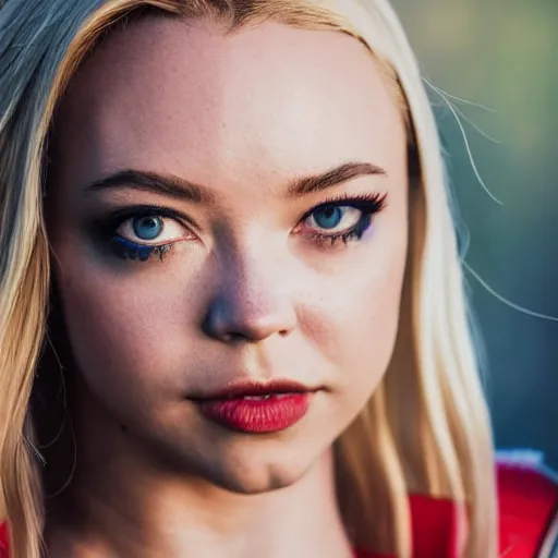 Image similar to sydney sweeney in cosplay as android 1 8, dslr photo, 8 5 mm f / 1. 8