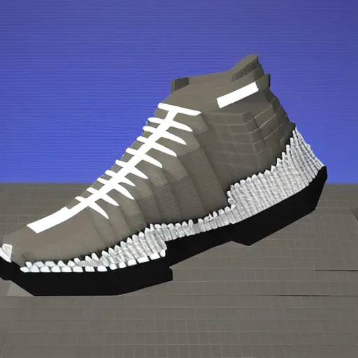 Image similar to balenciaga sneakers in minecraft, highly detailed, rim light, art, cinematic lighting, very coherent, hyper realism, high detail, 8 k