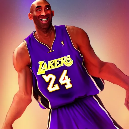 Image similar to kobe bryant, pixar character art, wearing basketball jersey, cinematic lighting symmetrical facial features, from arknights, hyper realistic, 4 k, rule of thirds, extreme detail, detailed drawing, trending artstation, realistic lighting, by alphonse mucha, greg rutkowski, short neck