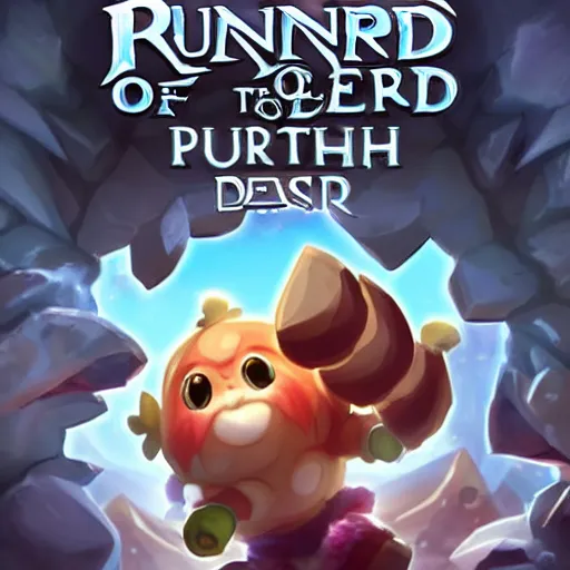 Image similar to legends of runeterra HD splash art pinterest cute small poro freljord snow soft fur happy huge tongue