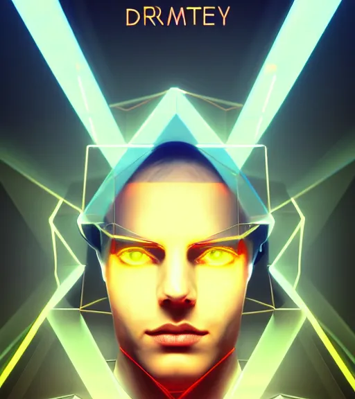 Image similar to symmetry!! european prince of technology, solid cube of light, hard edges, product render retro - futuristic poster scifi, lasers and neon circuits, handsome european prince, intricate, elegant, highly detailed, digital painting, artstation, concept art, smooth, sharp focus, illustration, dreamlike, art by artgerm