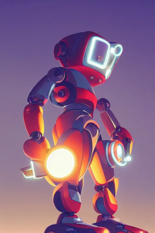 Image similar to metabots medabots medarotto medarot robot minimalist comics, behance hd by jesper ejsing, by rhads, makoto shinkai and lois van baarle, ilya kuvshinov, rossdraws global illumination ray tracing hdr radiating a glowing aura