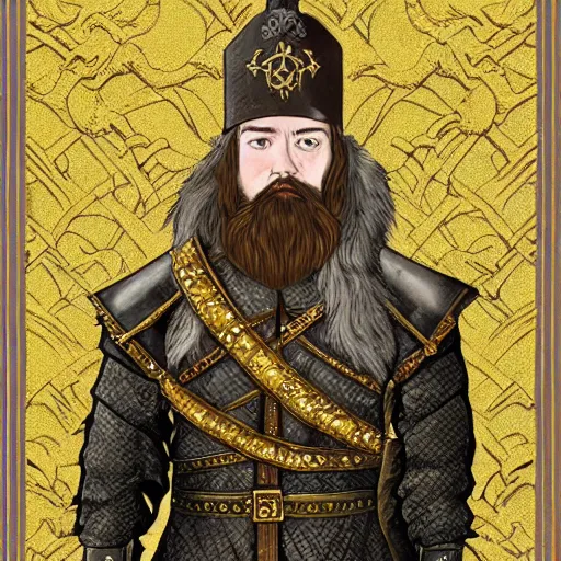 Prompt: Dragon from Game of Thrones as russian Tsar,