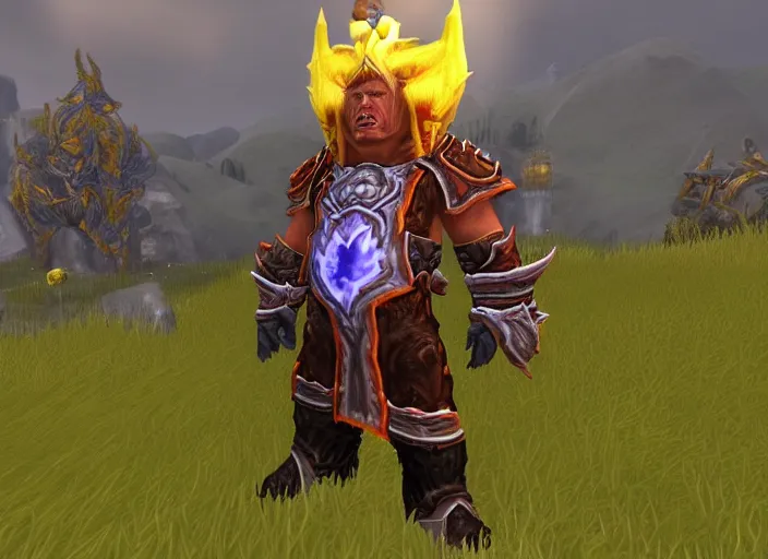 Image similar to donald trump as felspawn in world of warcraft