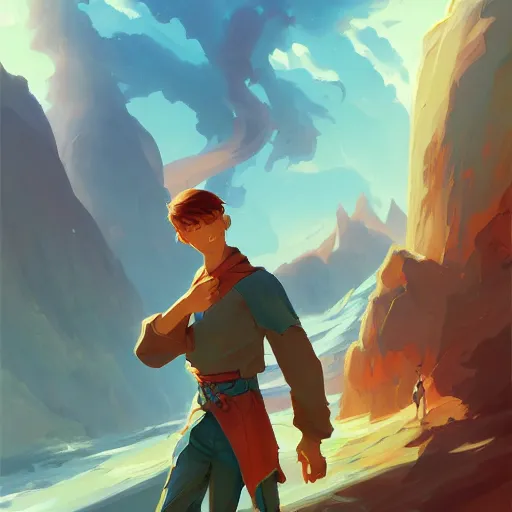 Image similar to hero world wizard of the coast, behance hd by jesper ejsing, by rhads, makoto shinkai and lois van baarle, ilya kuvshinov, rossdraws global illumination