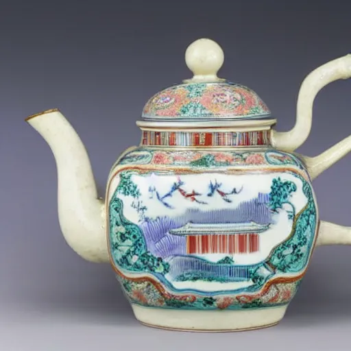 Image similar to Beautiful Chinese Teapot; from 19th Century CE. Hermitage Museum