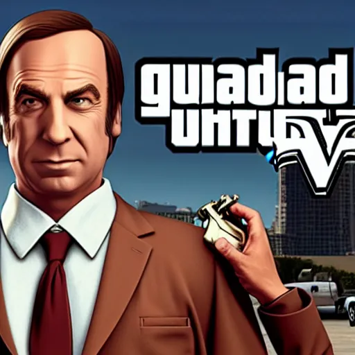 Prompt: saul goodman as a grand theft auto 5 character