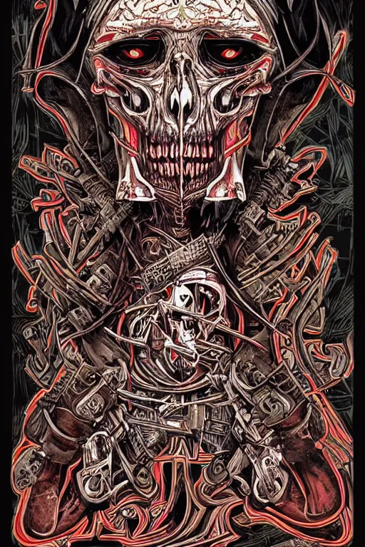 Image similar to taliban anarchy. symmetrical anatomy, very detailed design, complexity of the picture, with pop punk style, colorful, accompanied by body, pure image without duplication, dribble popular, drawn by vinicius gud and gustavo zambelli, intricate, hdd
