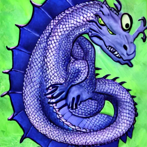 Prompt: indigo baby dragon