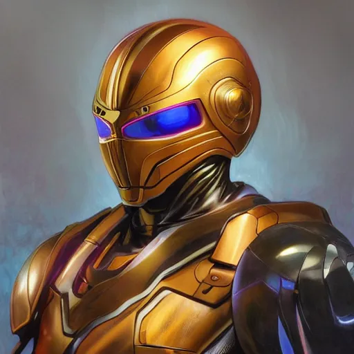 Image similar to character concept, full body, symmetrical head - on centralized, young man with advanced iron suit, mask off. detailed, high quality, dynamic lightning, fantasy, scenematic. artwork by artgerm, wlop, alex ross, greg rutknowski, alphonse mucha