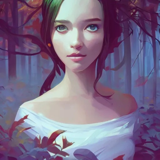 Prompt: painting forest nymph smooth face median photoshop filter cutout vector, behance hd by jesper ejsing, by rhads, makoto shinkai and lois van baarle, ilya kuvshinov, rossdraws global illumination