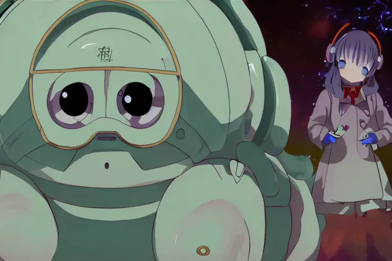 Prompt: tardigrade anime girl, panarthropoda kemonomimi, anime style woman with anthropomorphic tardigrade traits, cute anime screenshot, ultra detailed, 8 k high definition