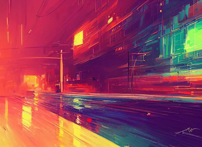 Image similar to A professional digital painting of with strange angles, by Alena Aenami, trending on Artstation