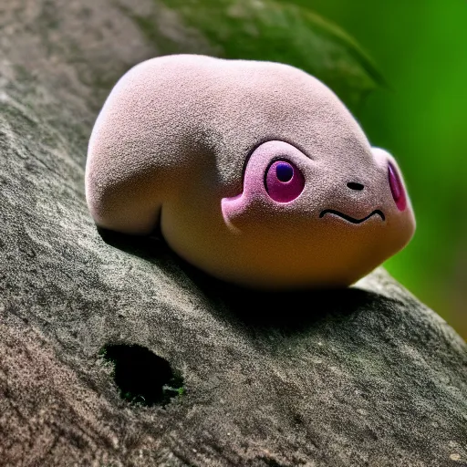 Image similar to national geographic photo of ditto, pokemon in the wild, intricate, portrait, 8 k highly professionally detailed, hdr, award winning