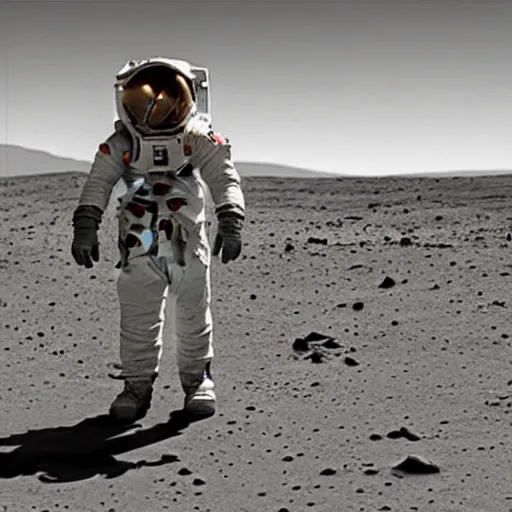 Image similar to first man to step foot on mars