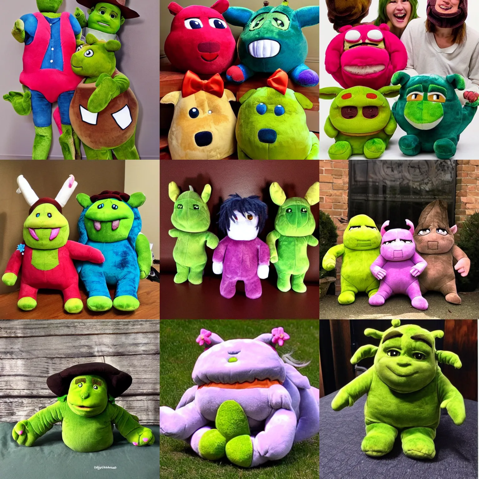 Prompt: (((shrek))) plush!!!