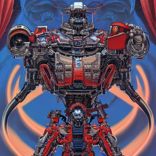 Image similar to portrait closeup of super contra robot, symmetrical, by yoichi hatakenaka, masamune shirow, josan gonzales and dan mumford, ayami kojima, takato yamamoto, barclay shaw, karol bak, yukito kishiro, moebius