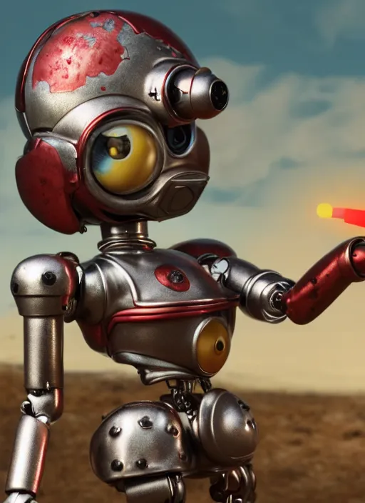 Image similar to highly detailed closeup, profile portrait of a tin toy robot apocalypse, bikini, unreal engine, nicoletta ceccoli, mark ryden, earl norem, lostfish, global illumination, detailed and intricate environment