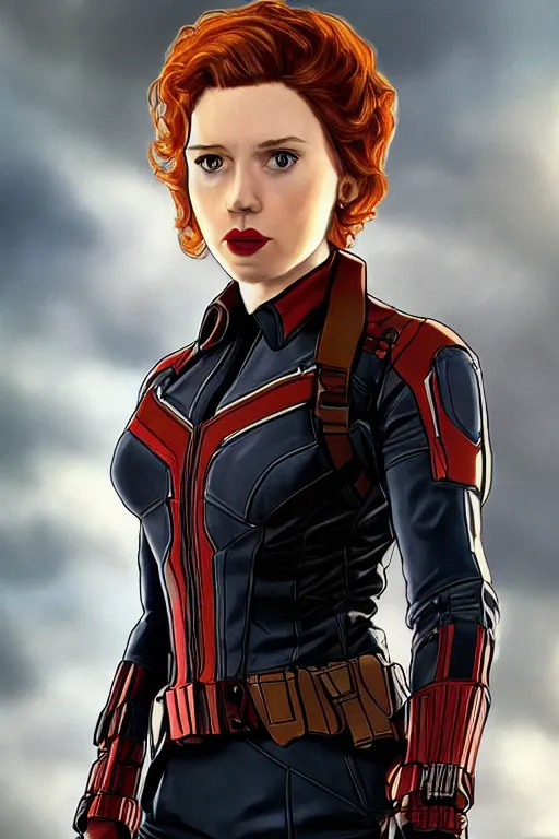 Prompt: annie edison from community as black widow in the avengers, portrait realistic photograph, very detailed face