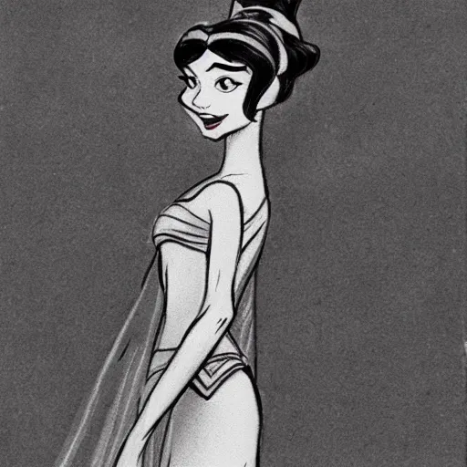 Image similar to milt kahl sketch of victoria justice as princess padme from star wars episode 3