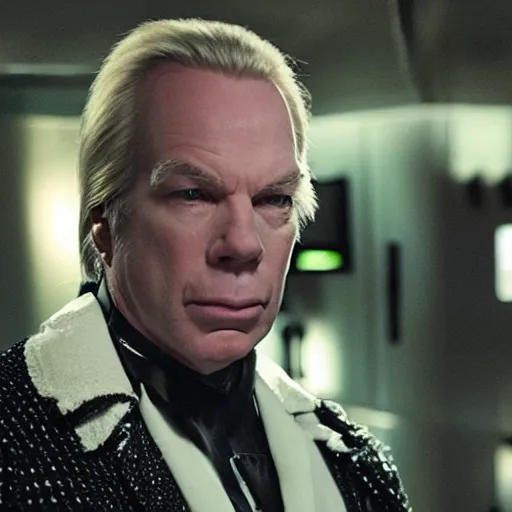 Prompt: movie still of michael mckean as electro