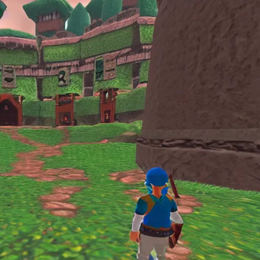 Prompt: a fully 3 d real world visuals remake of hyrule in the legend of zelda ( 1 9 8 6 )