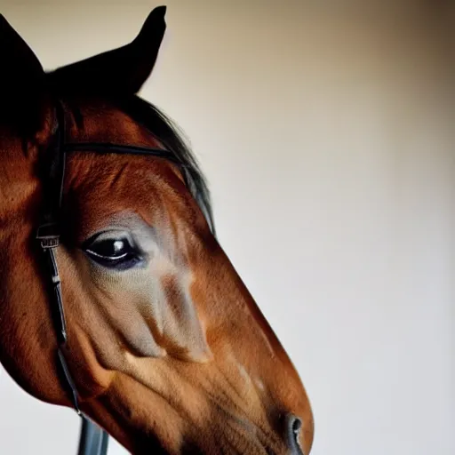 Image similar to boudoir photography of a horse, photography by Annie Leibovitz, rear facing the camera