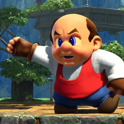 Image similar to Danny DeVito in Super Smash Brothers Ultimate, 4k HDR