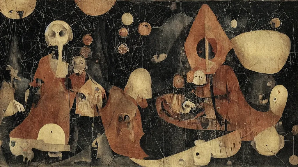 Prompt: a beauty is a virus television show, dreamy painting of coronavirus, dark, sinister, detailed scientific epidemology contagion math graph, R-number, art by Hieronymous Bosch and Ernst Haeckl